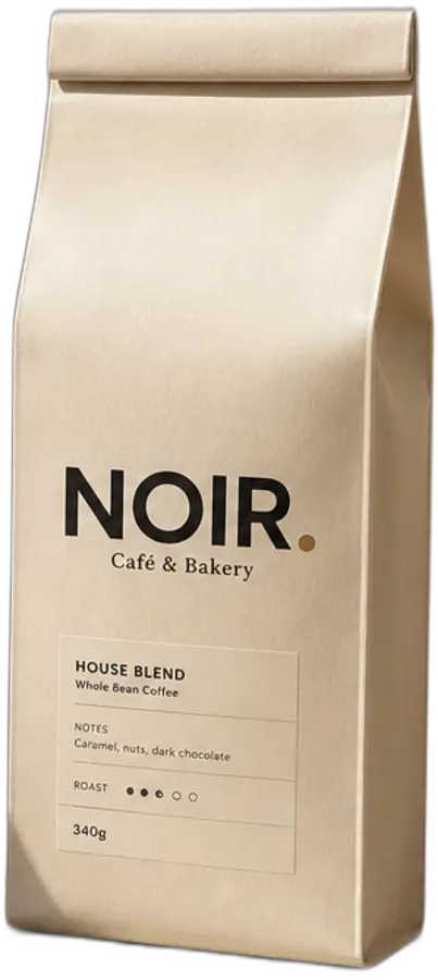 NOIR Kaffeeverpackung, freigestellt
